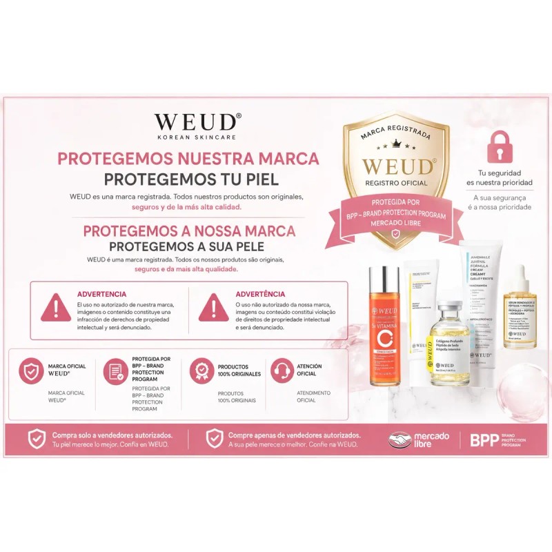 Weud Corea Kit Facial Colágeno Péptidos Niacinamida Spf50