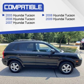 X4XZ 82650-2E000 82660-2E000 Black Exterior Door Handles Front Rear Drive & Passenger Side for 2005-2009 Hyundai Tucson Replace# 83650-2E000 83660-2E000 (Set of 4)