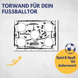 Best Sporting Goal Wall for Football Goal I Goal Wall 193 cm x 153 cm I Football Wall with Various Colour Motifs I Goal Wall Children with 5 Shot Holes I Football Wall Fatzo