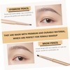 Mikinona 3pcs Eyebrow Pencils Smudge Dual-ended Brow Makeup Deep and
