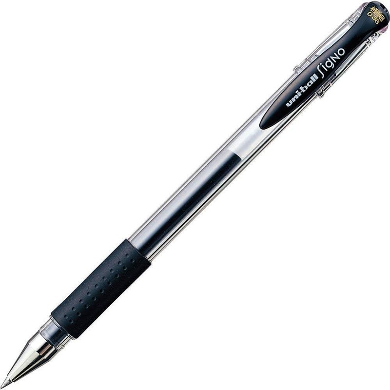 Signo Uni-Ball UM-151-0.38mm Gel Ballpoint Pen - Black (Pack of
