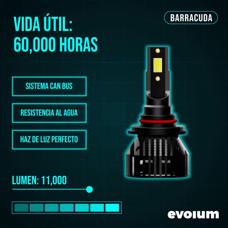 Kit Focos Led Para Auto 11,000lm Faros Coche Luz Blanca