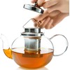 Kitchen Kite Glass Teapot Set with 4 Double Wall Teacups