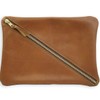 Rustico Large Soft Leather Toiletry Bag with Diagonal Zippers Expandable