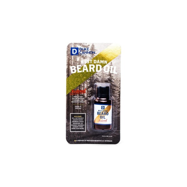 Duke Cannon BEST DAMN BEARD OIL - TRAVEL SIZE .5