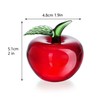 ZEERSHEE Crystal Red Apple Figurine Hand Blown Glass Ornaments Crystal