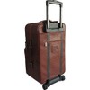 Amerileather Waxy Brown Leather 26" Expandable Suitcase with Wheels (#89-4)