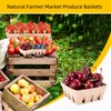 PARBEE 60 Pack Pulp Fiber Berry Basket, Molded Containers Vented