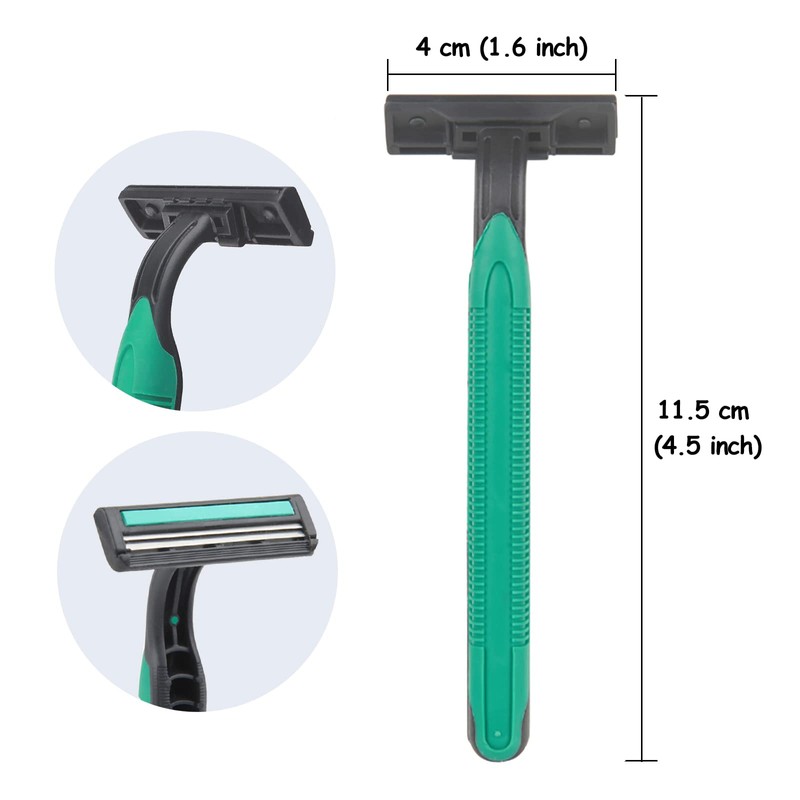 Disposable Razors Bulk, Individually Wrapped Razors for Travel, Hotel, Airbnb,