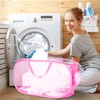 Durable Collapsible Laundry Baskets, Mesh Pop Up Laundry Hamper with