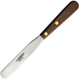 Ontario Spatula Kitchen Knife 4" Mirror Finish Stainless Blade Brown Wood Handle