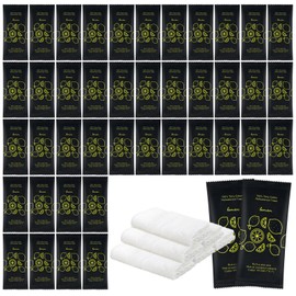 Moist Cotton Towel Bulk Moist Towelettes Individually Wrapped 8.7" x 8.7",White Towel Services,Refreshment Pre Moistened Towels Lemon Scent for Travel Sport Party Spa Dentist Hote50
