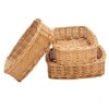 HDKJ Rectangle Small Wicker Baskets for Sundries 3pcs Storage Bins