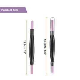 HARFINGTON 3pcs Pumice Stone Nail File, Pumice Nail Polishing Stick Cuticle Remover, Double Head Professional Quartz Stone Nail Filing Buffer Manicure Tool for Salon Nail Art Care