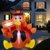 Twinkle Star Thanksgiving Decorations Inflatable Turkey, 6FT Lighted Blow up Turkey Happy Thanksgiving Day, Thanksgiving Inflatables with LED Lights Yard Lawn Decor Display Autumn Outdoor Decoration