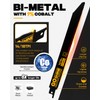 10 Pack 9 inch 14/18TPI Reciprocating Saw Blades, M42 Teeth