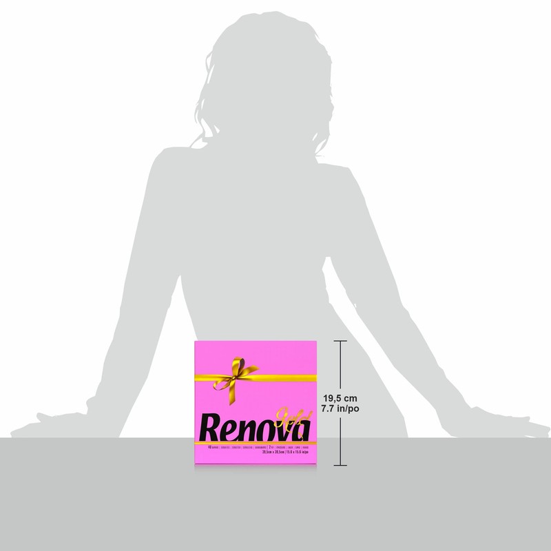 Renova Papierservietten, Fuchsia, 40 Servietten, groß, 2-lagig