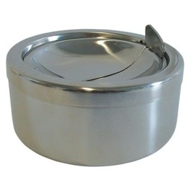 BURI Ashtray with Lid 12 x 6.5 cm Storm Ashtray for Outdoor Wind Ashtray Stainless Steel Ashtray for Outdoor Travel Ashtray Round Folding Ashtray Round