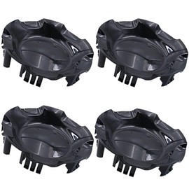 4PCS Hub Center Caps for Chevy Silverado Tahoe Avalanche 2007-2013 | 7.125 inch (18cm) | Fits 20x8.5 5-Spoke Wheels | No Logo | ABS Plastic | Part# 9595152 (Glossy Black)