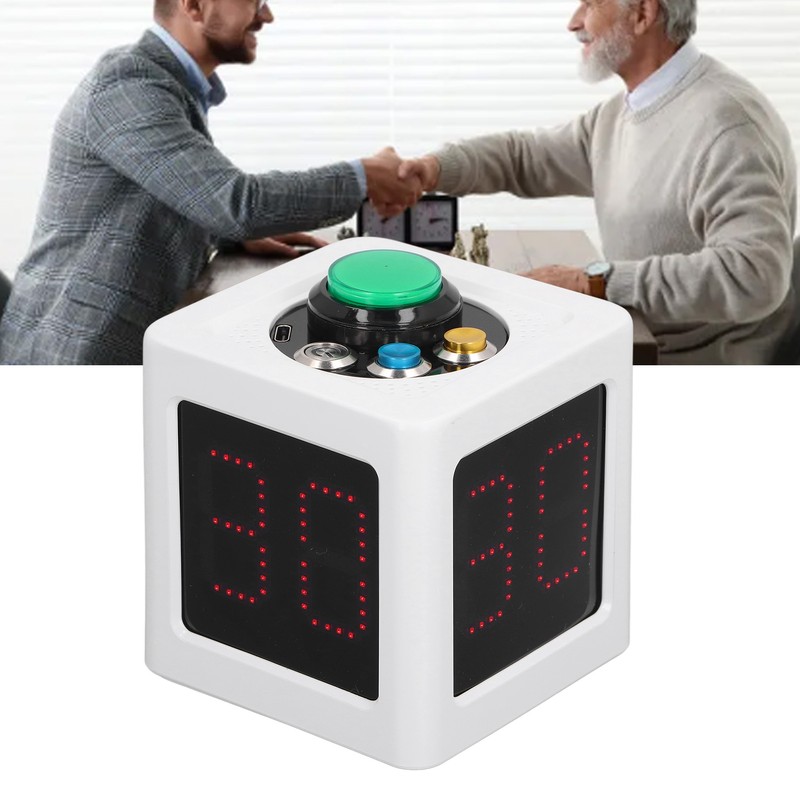 Poker Shot Clock Seconds Countdown Rechargeable 1.4in 4 Sides Cube