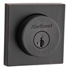 Kwikset Halifax Deadbolt Lock, Venetian Bronze Square Exterior Keyed Front