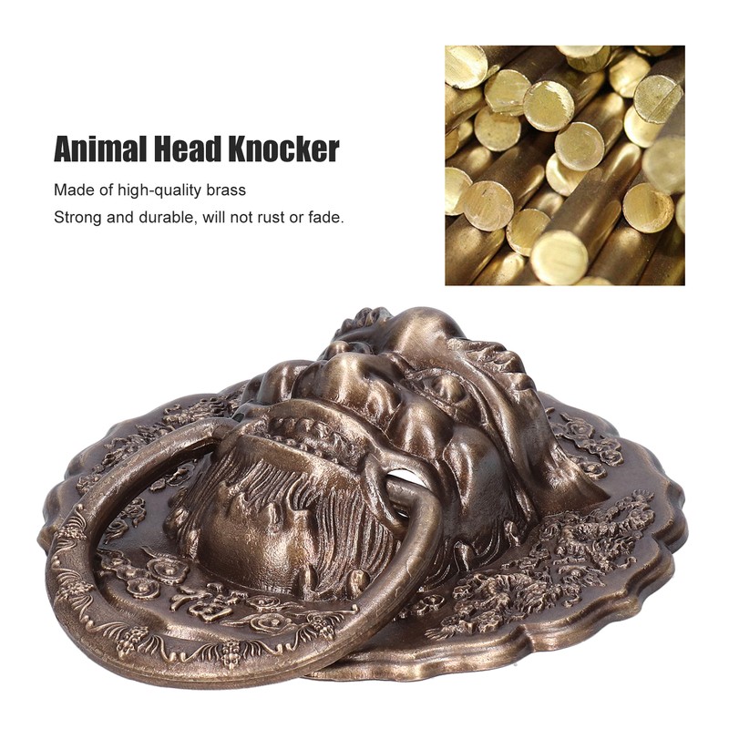 Door Ring Knocker Antique Brass Double Door Pull Ring Handle