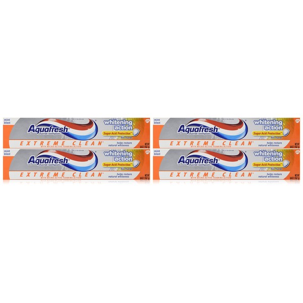 Aquafresh Action Toothpaste, (33873) Extreme Clean Whitening 22.4 Ounce (Pack of 4)