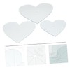 SEWACC 3pcs Acrylic Patchwork Rulers Heart Shape Sewing Rulers for