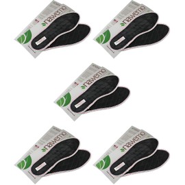 Nawemo Cinnamon Soles, Odour-Absorbing Cinnamon Insoles for Sweat Feet, Foot Odor, Athlete's Foot and Nail Fungus, Velvet Insoles (Pack of 5/5 Pairs), Size 39 EU