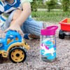 LOGOVISION Kids Tritan Plastic Water Bottle with Straw Lid and