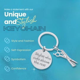Infinity Collection Hairdresser Keychain Hair Stylist for Women Hair Stylist Jewelry Cosmetology Gifts for Students Cosmetologist, Cosmetology Graduation Gift Christmas Birthday Gifts