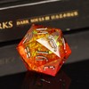 Cusdie 33MM D20 DND Dice with Sharp Edges and Glitter