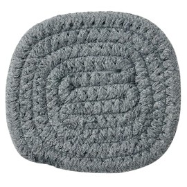 Drink Coasters, Handmade Woven Square Coaster for Coffee Tables, Kitchens, and Home Decoration, Dark Gray (4.3 In)