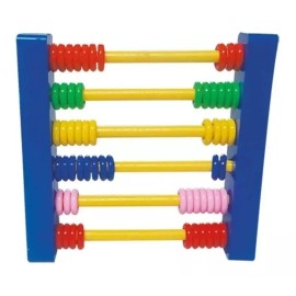 Hacer y Aprender Ábaco Vertical Matemático Con 60 Fichas Plástico 26x10cm.