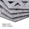 sourcing map Felt Coasters, 4pcs Hexagonal Pad Coaster for Drink