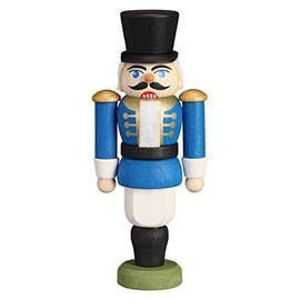 Seiffener Volkskunst Nutcracker Husar 9 cm (Blue)