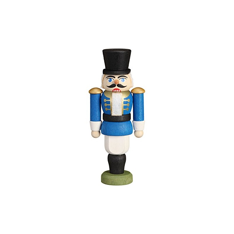 Seiffener Volkskunst Nutcracker Husar 9 cm (Blue)