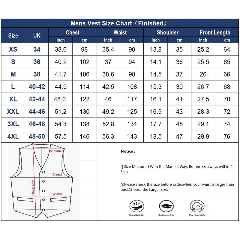 Men's Linen Vest Cotton Summer Suit Waistcoat Casual for Wedding(Black,M)