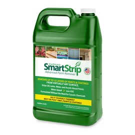 Smart Strip Advanced Paint Remover - for Removal of Acrylic, Latex, Oil, & Water-Based Coatings - Non-Caustic Formula - Indoor/Outdoor - Contractor & DIY Friendly - New Easy Pour Packaging - 1 Gallon