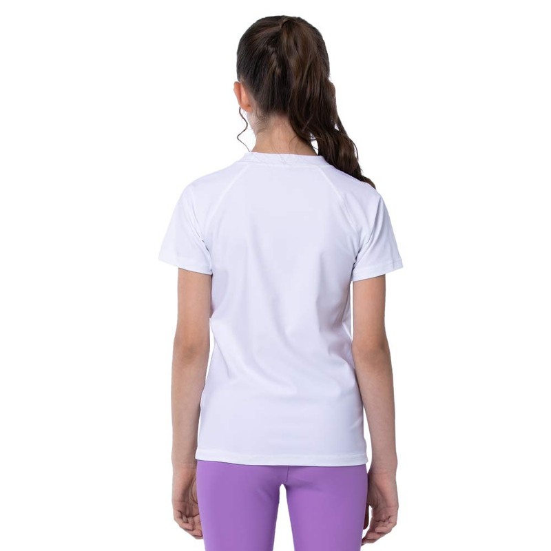 TIZAX Girls Short Sleeve Swimming Shirts Kids Sun Protection Rash