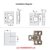 LOOTICH 165 Degree Full Overlay 35mm Hinges with Hydraulic Damper