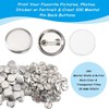 Bruafsir 600 Pcs Blank Button Making Supplies 25Mm/1Inch Back Button