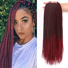 7 Packs Crochet Braids Strands Real Hair Extensions for African Braids Black Wig Women's Natural Wig Braid African Women (45.7 cm (Pack of 7) #Tbug)