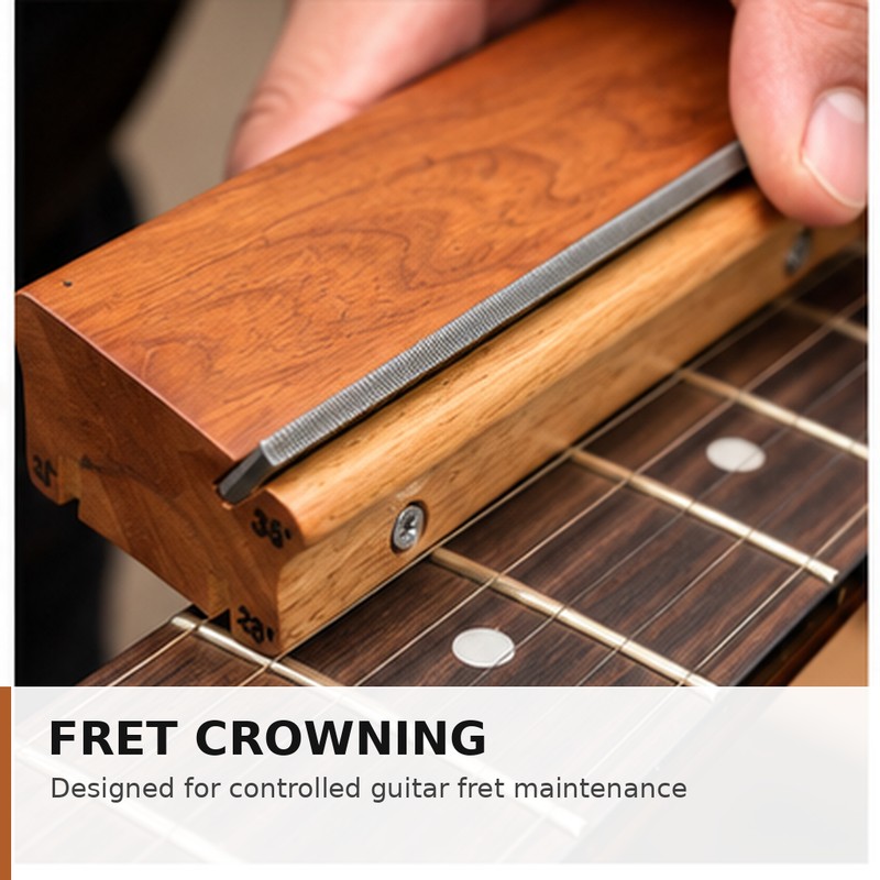 3-in-1 Guitar Fret File for Fret Maintenance – 3°/23°/35° Crowning,