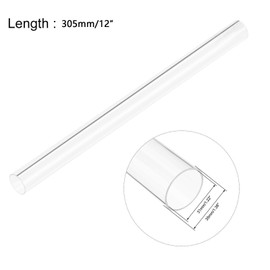 Recogwood Acrylic Pipe Clear Rigid Round Tube 31mm ID 35mm OD 305mm for Lamps and Lanterns, Water Cooling System