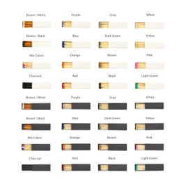 Chandler Studio 10 Boxes - Wooden Matchsticks in a Blank Matchbox with White/Black Matchboxes Colorful Tips (2" Matchboxes, 10 Boxes)