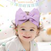 RUIOMII 2Pcs Easter Baby Headband Bows, Soft Adjustable Nylon Baby