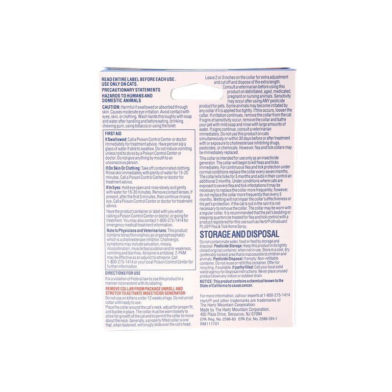 Hartz UltraGuard Purple Flea & Tick Collar for Cats and