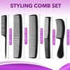 5 Piece Professional Black Comb Set, Premium Hair Comb, Fine