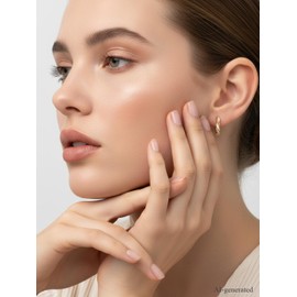 Silver Cartilage Earrings for Women Moissanite Infinity Braided Gold Hoops